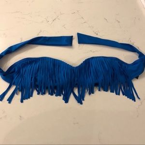 Guess Royal Blue fringe bikini top